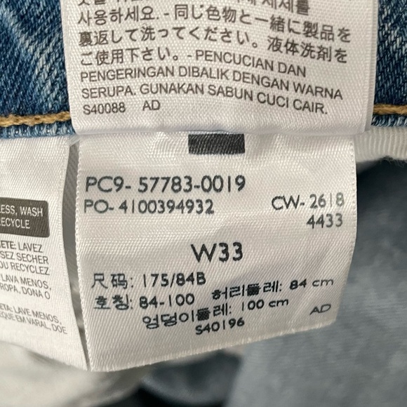 Levi’s 502 Hi-Ball Distressed Jeans Men’s W33 Tapered Streetwear Ripped Denim - Picture 12 of 14